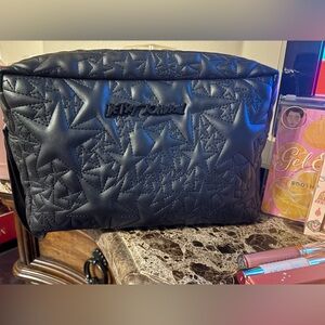 Betsey Johnson Black Star Embossed Bag with Beauty Products (Large Lot)